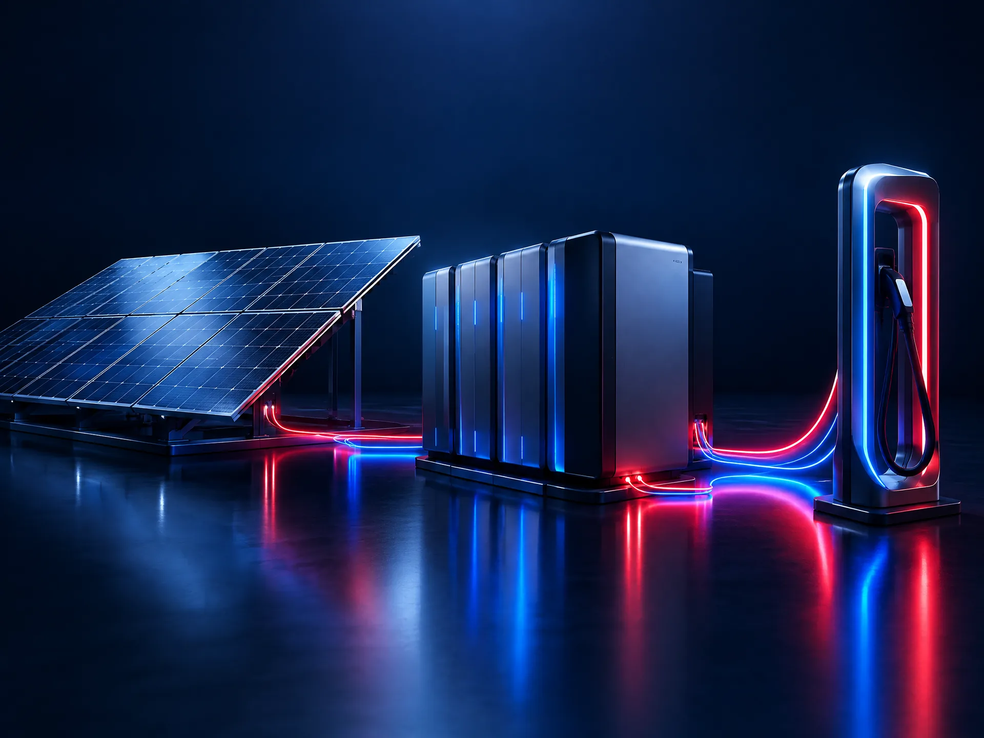Solar, battery storage, and charging infrastructure